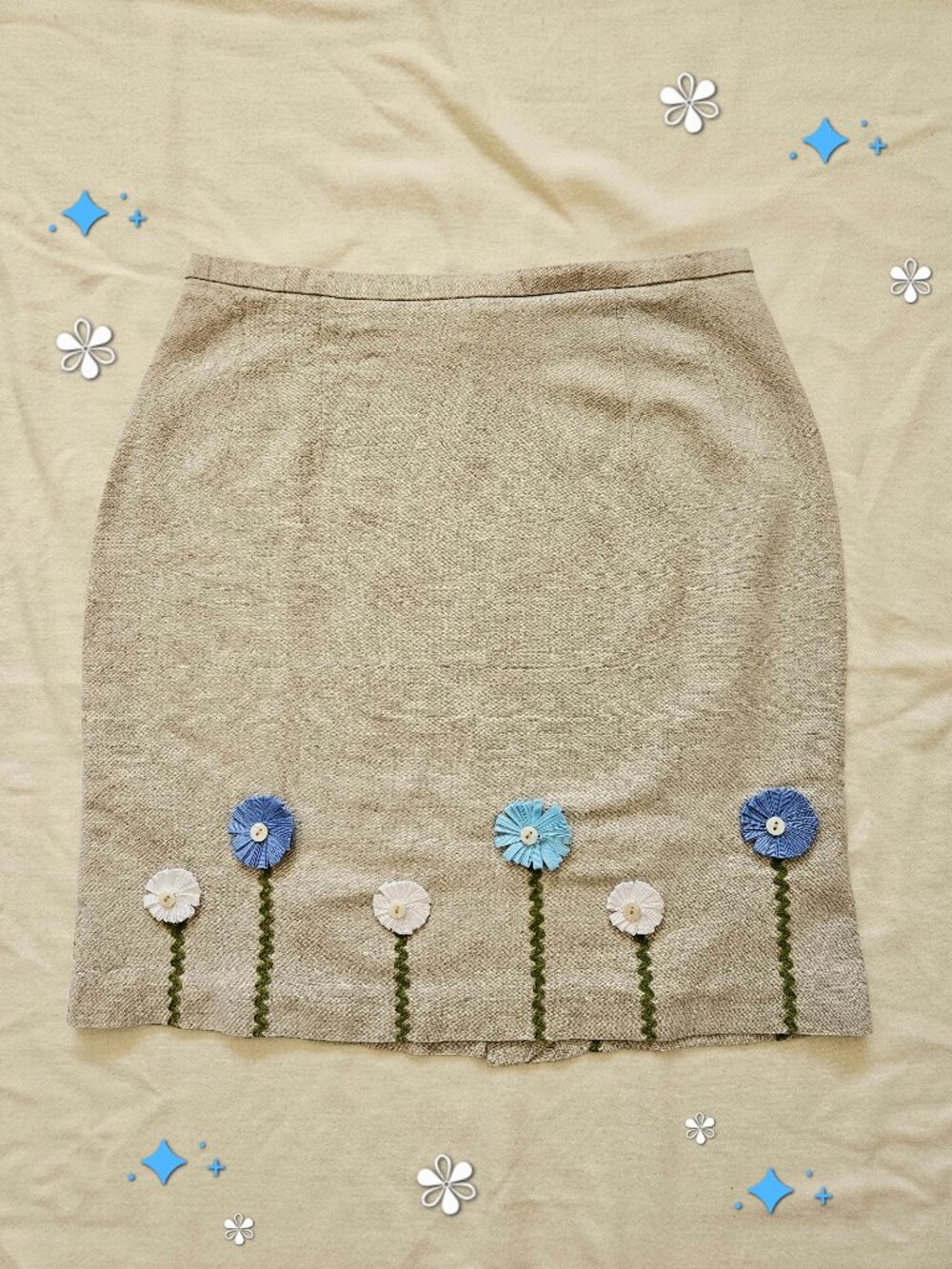 Vintage Floral Whimsy 90s Skirt - Picture 1 of 6
